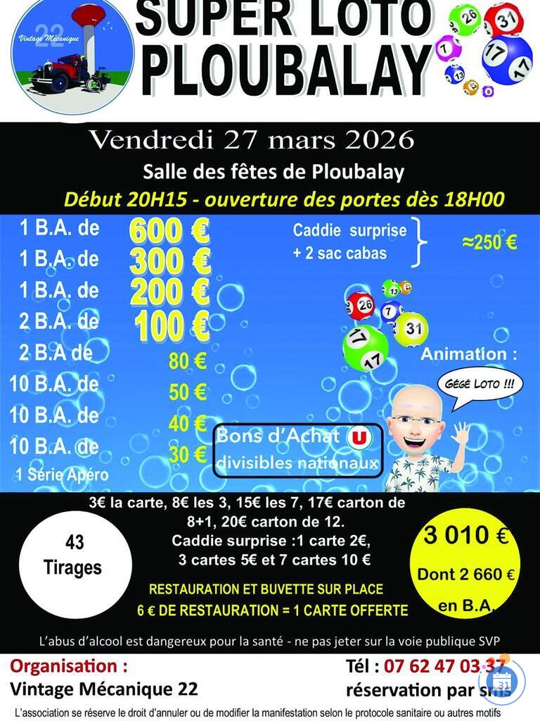 Image Super loto Vintage Mécanique anim Gégé loto (photo 1)