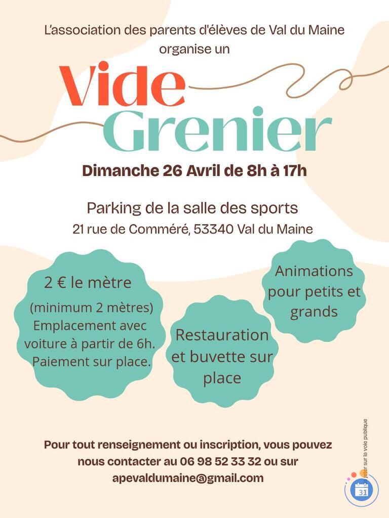 Image Vide grenier de l'APE Val du Maine (photo 1)