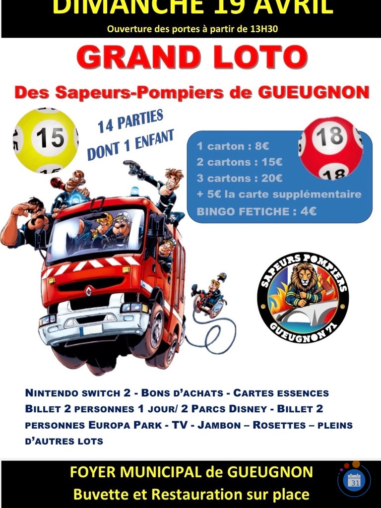 Image Loto des sapeurs pompiers de gueugnon (photo 1)
