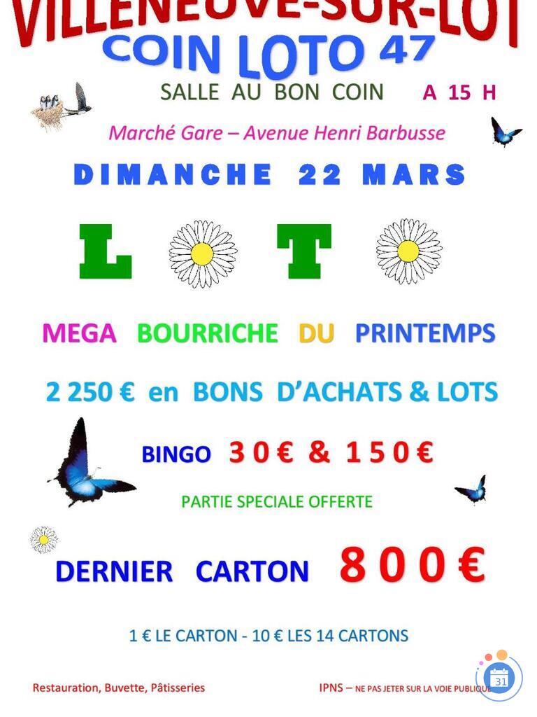 Image Super loto du printemps coin loto 47 (photo 1)