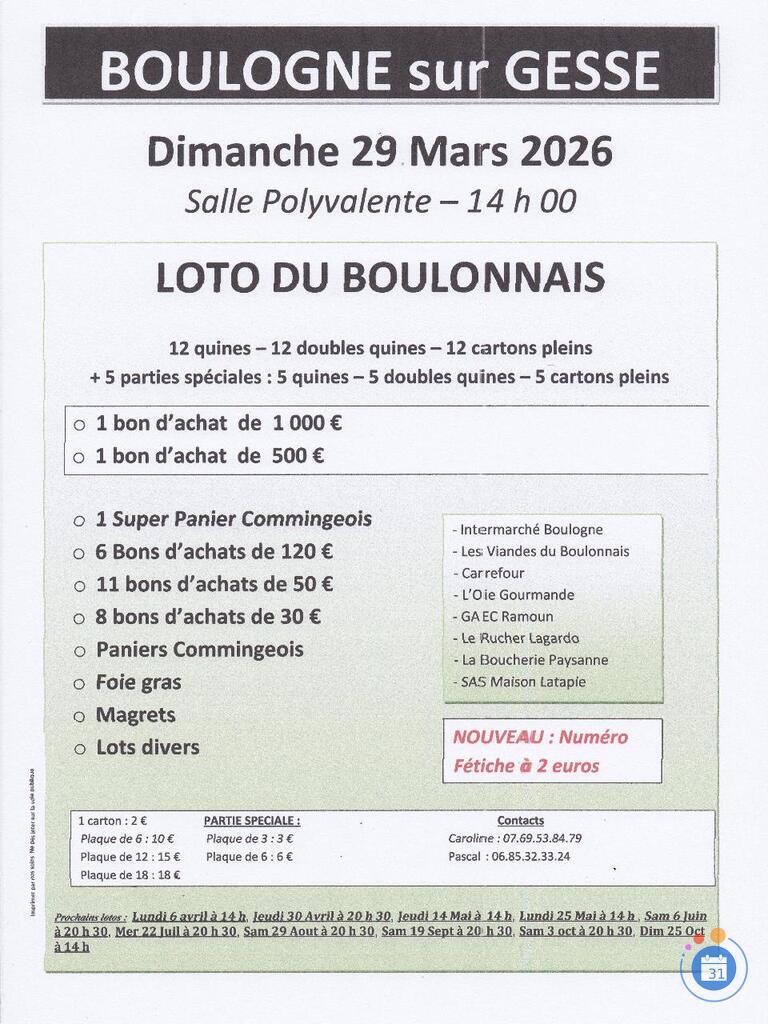 Image LOTO du BOULONNAIS (Entente Boulogne Peguilhan) (photo 1)