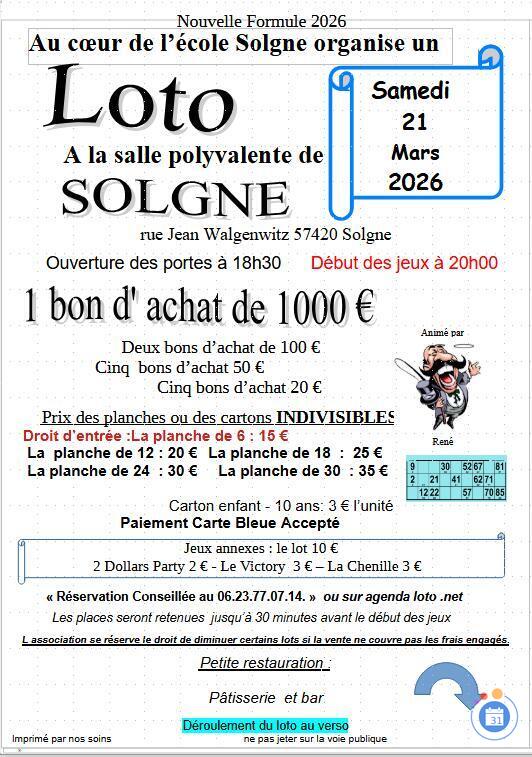 Image Loto au coeur de l'ecole (photo 1)