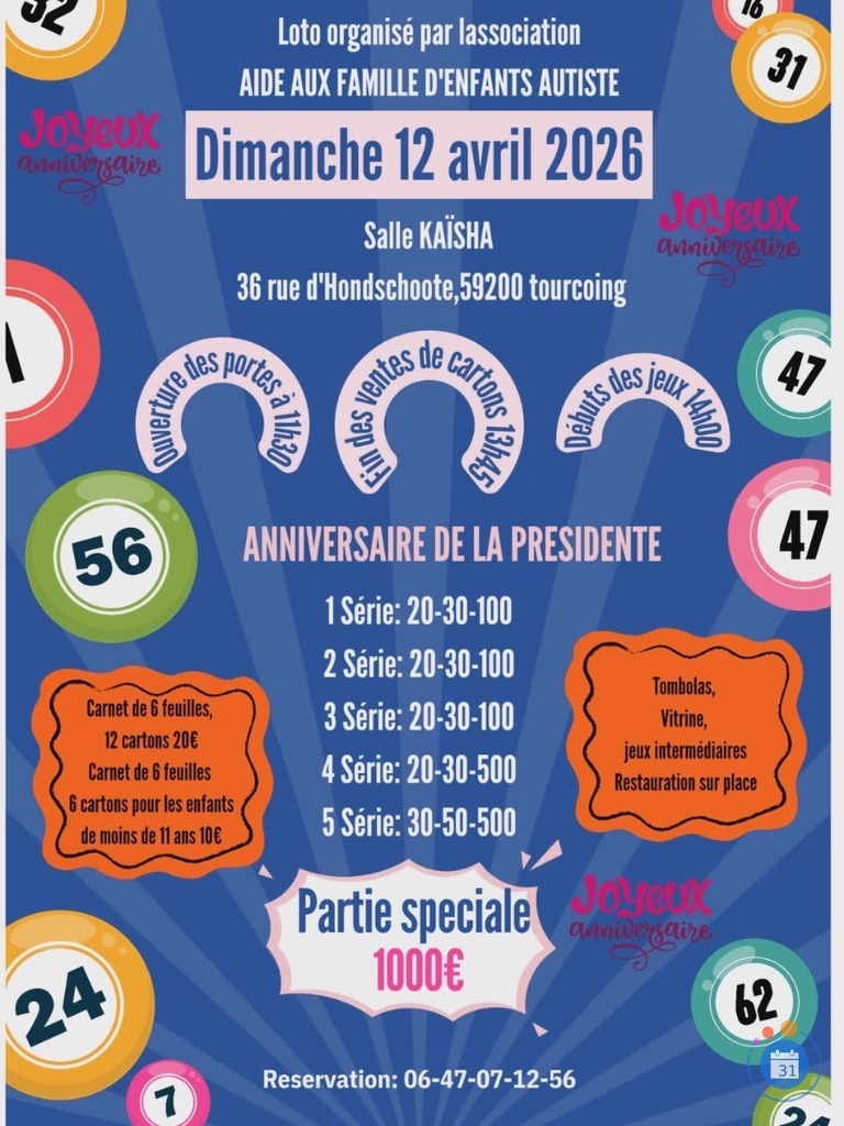 Image Loto aide aux familles d’enfants autistes (photo 1)