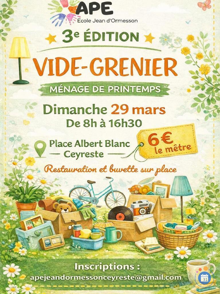Image Vide grenier APE école Jean d'Ormesson (photo 1)