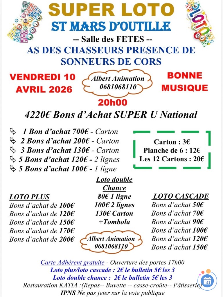 Image Loto asso chasse st mars d’outille (photo 1)