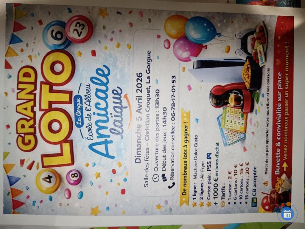 Image Loto de l'amicale laïque de l'école l'alloeu (photo 1)