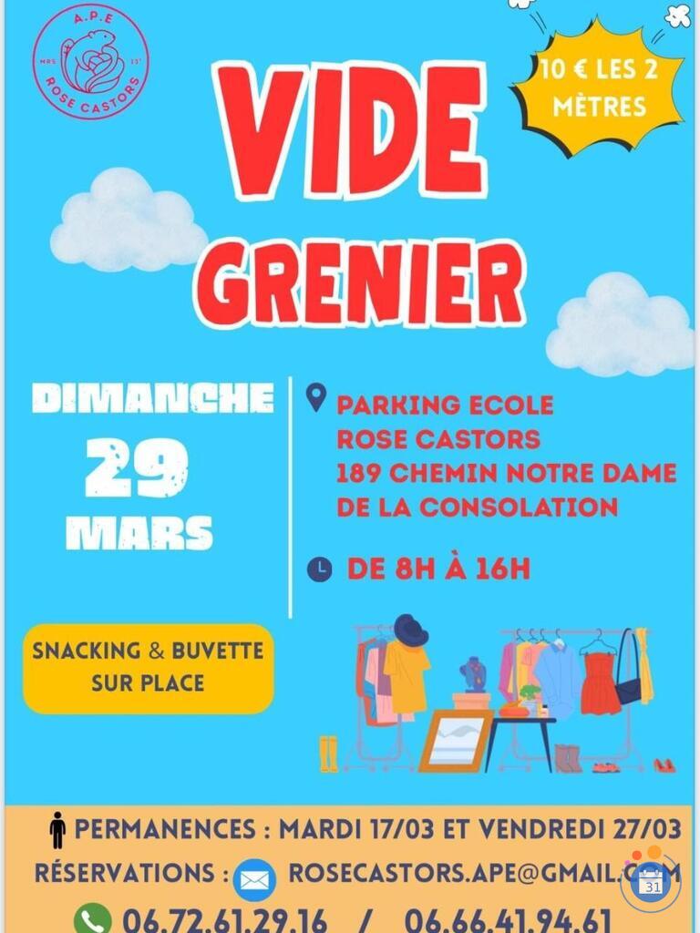 Image Vide grenier organisé par l'APE Rose Castors (photo 1)