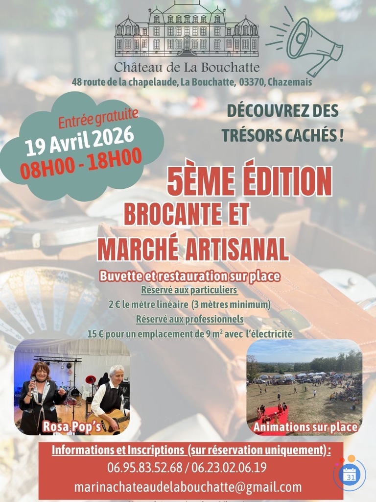 Image Brocante et marché artisanal du château de la Bouchatte (photo 1)
