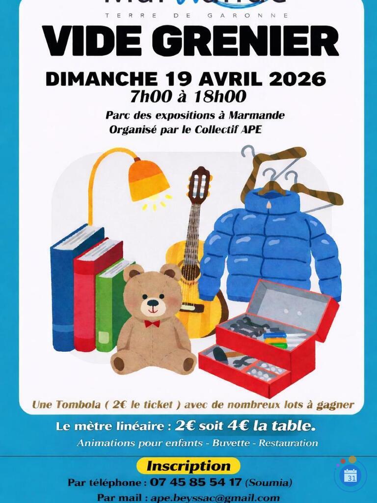 Image Vide grenier du collectif APE des écoles de Marmande (photo 1)