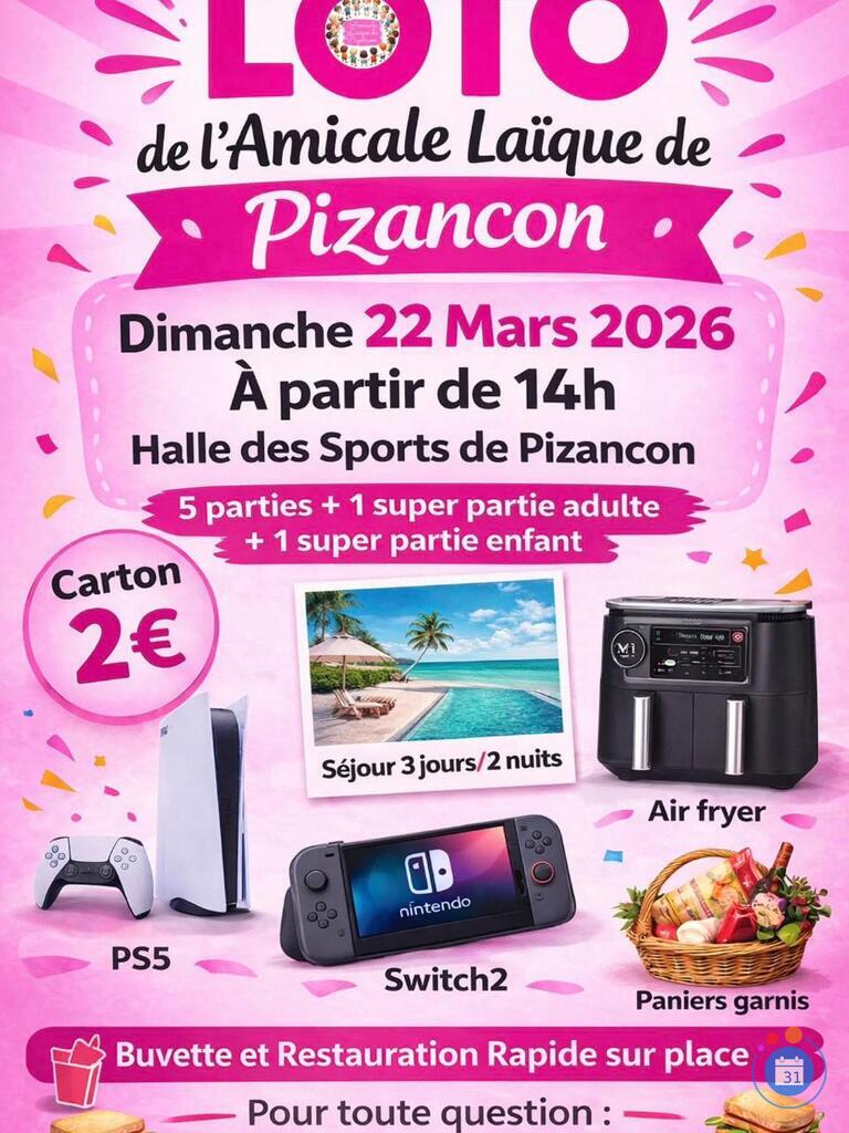 Image Loto de l'Amicale Laïque de Pizançon (photo 1)