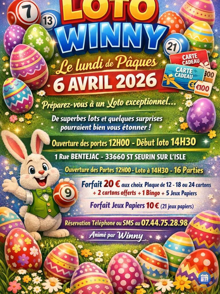 Image Loto winny special Pâques - QUE DU LOURD (photo 1)