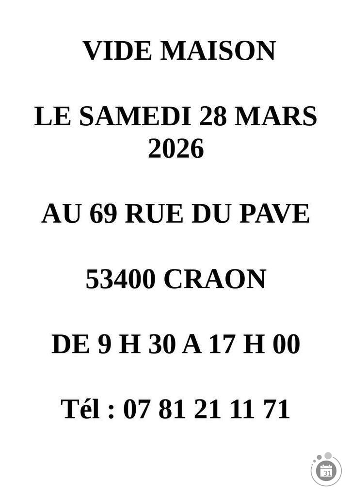 Image Vide maison à Craon (photo 1)