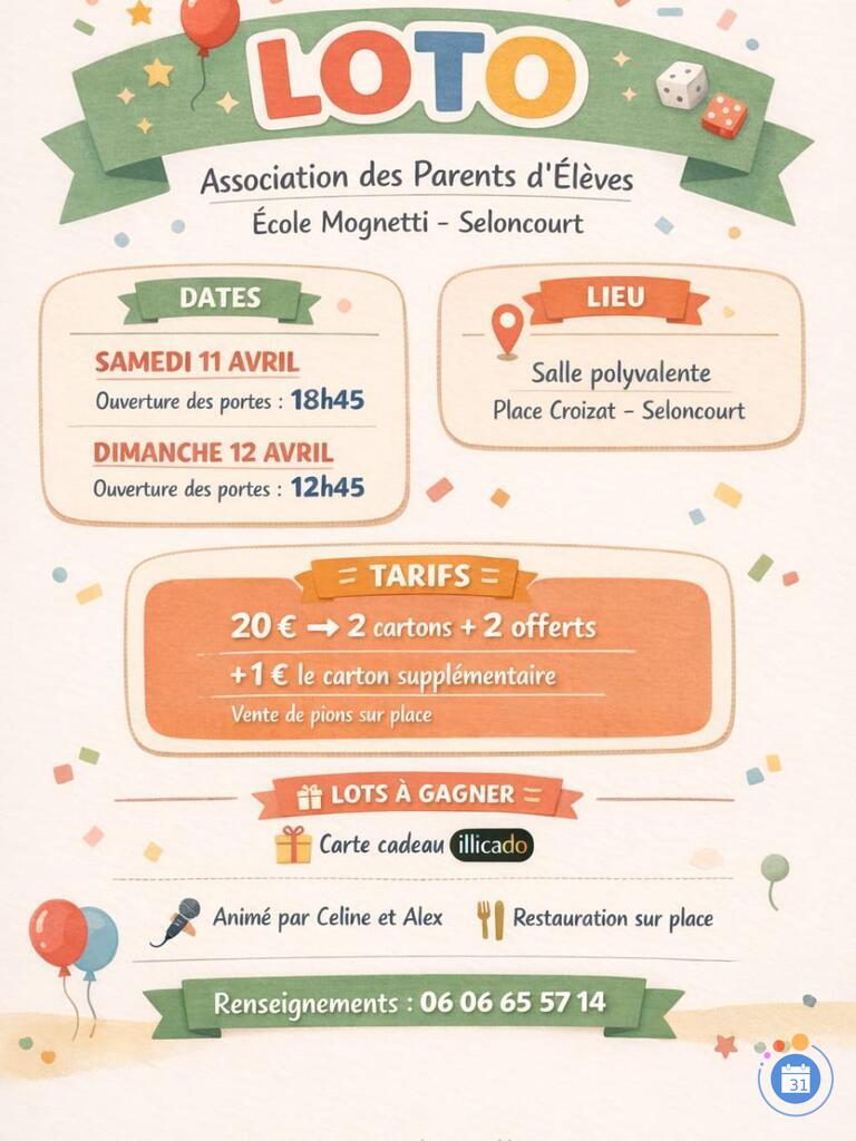 Image Loto - asso parents élèves école mognetti (photo 1)