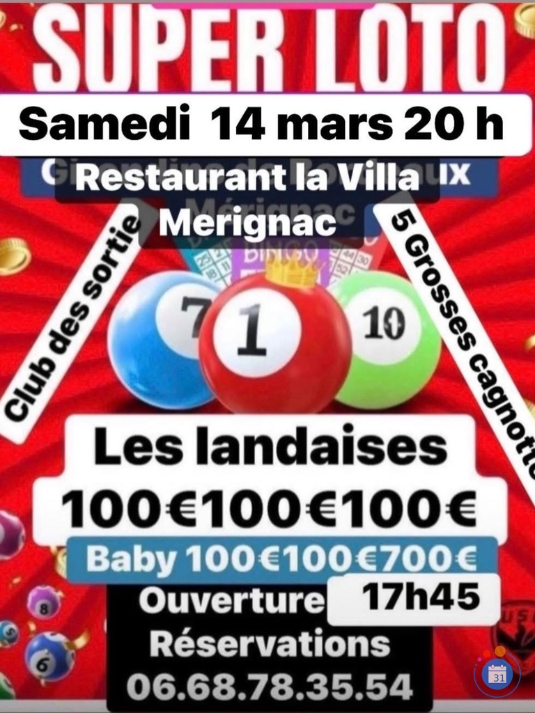 Image TRÈS GROS LOTO début. 20h 4 grosses cagnottes (photo 1)