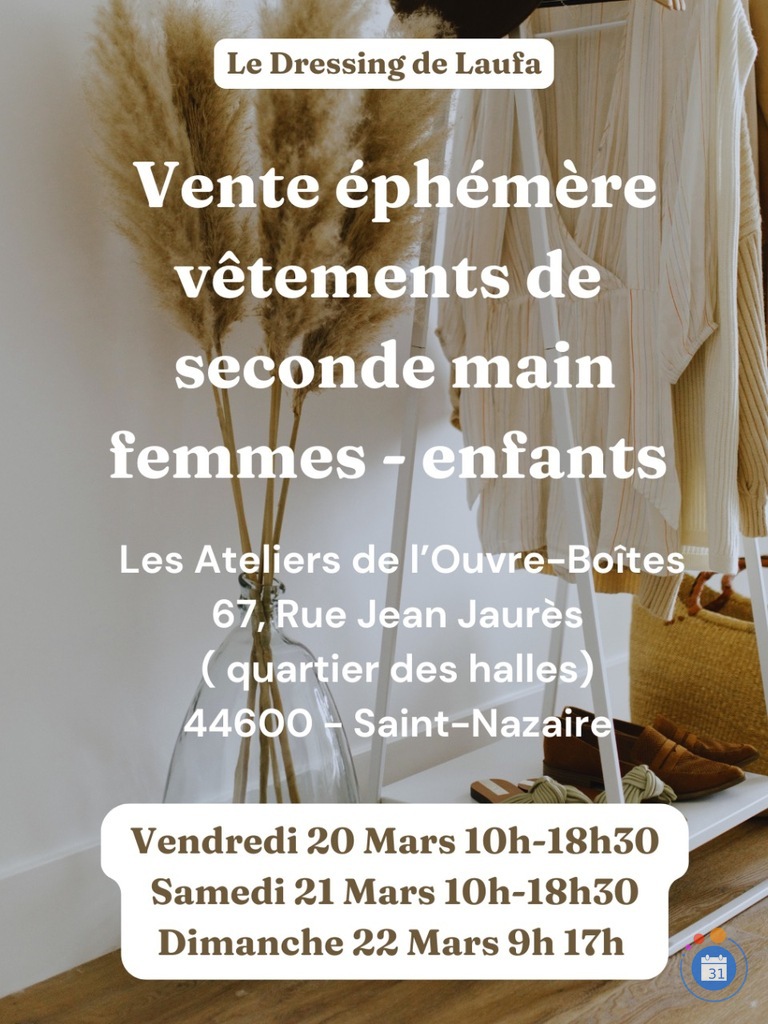 Image Vente éphémère de vêtements de seconde main enfants femmes (photo 1)