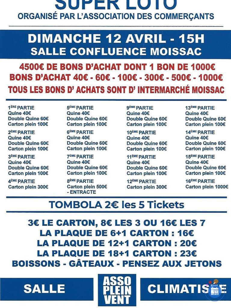 Image Super loto à 15h avec TOMBOLA (photo 1)