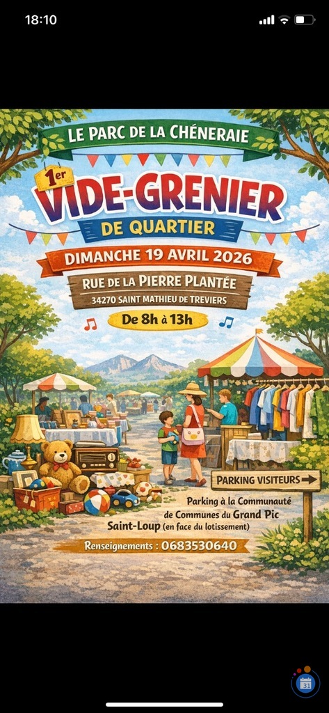 Image Vide grenier du quartier : Le Parc de la Chêneraie (photo 1)