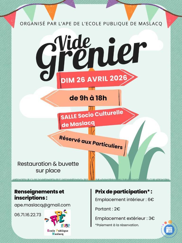 Image Vide grenier - association des parents d'eleves maslacq (photo 1)