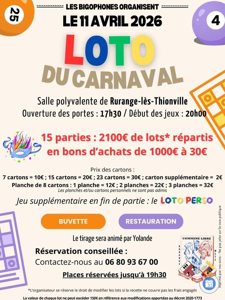 Image Loto du Carnaval (photo 1)