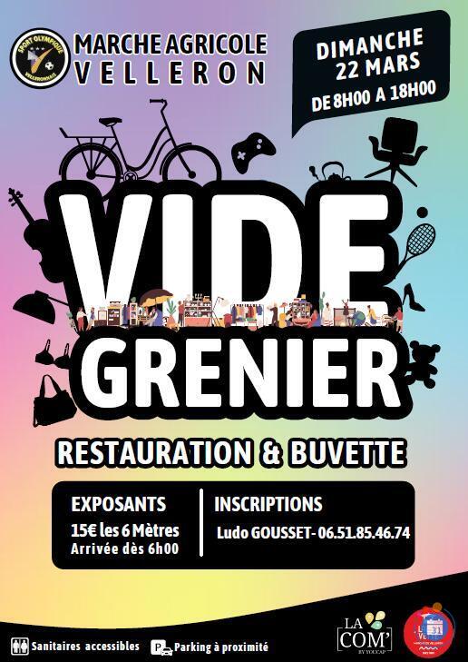 Image Vide grenier du Sport Olympique Velleronnais (photo 1)