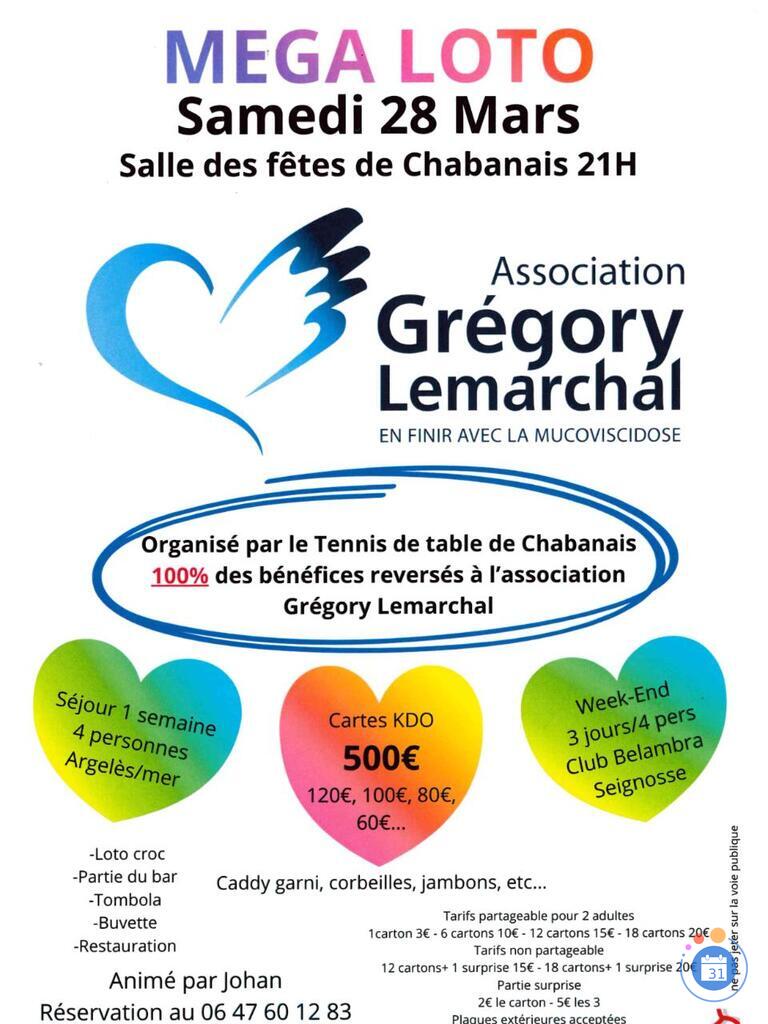 Image Loto solidaire au profit de l'association Grégory Lemarchal (photo 1)
