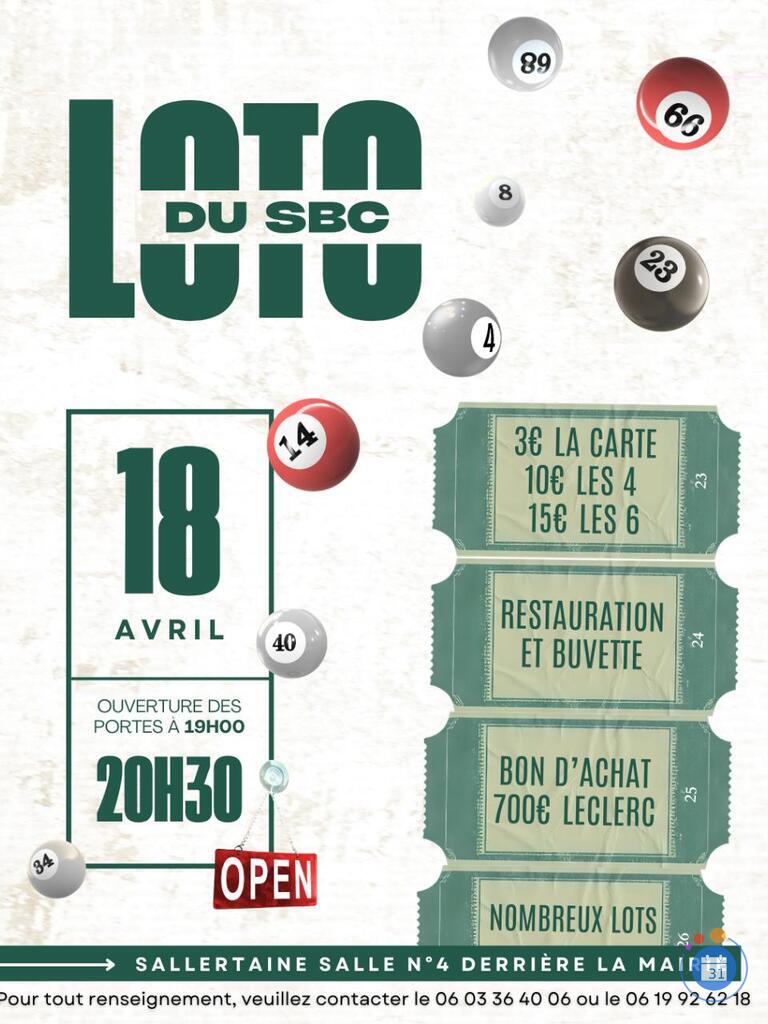 Image LOTO du SBC oragnisé par Club Basket (photo 1)