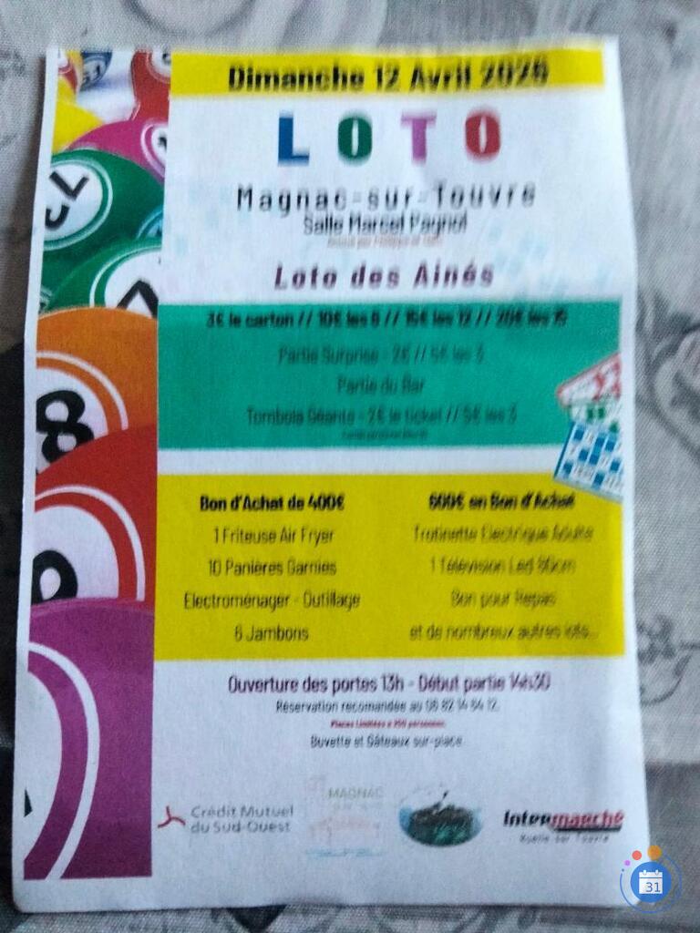 Image Loto des Ainés de la TOUVRE (photo 1)