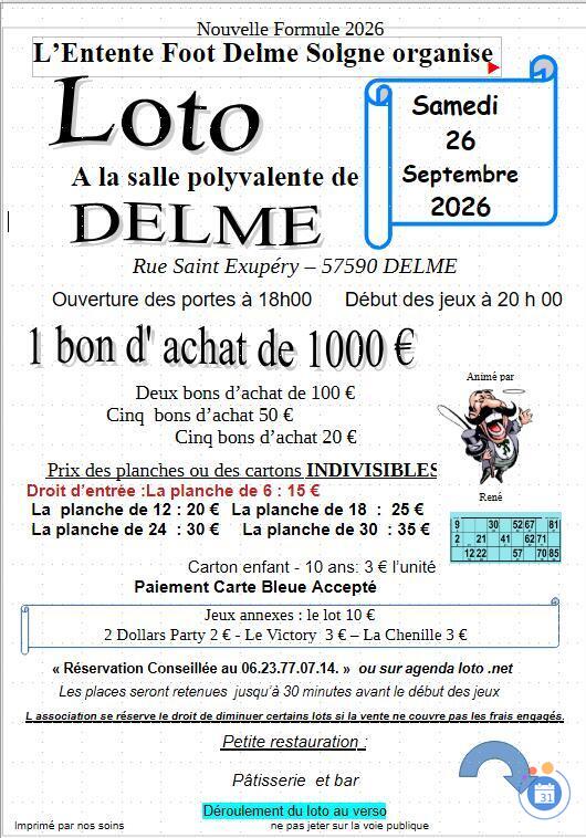 Image Loto Entente Foot Solgne Delme (photo 1)