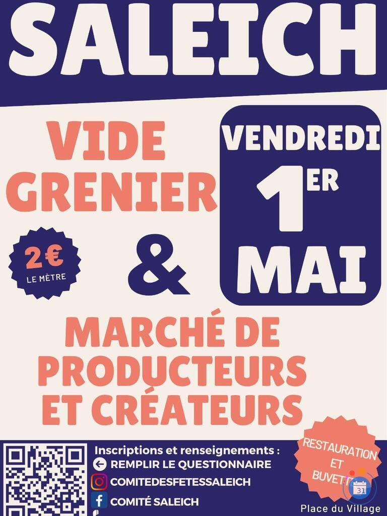 Image Vide grenier et marché de producteurs - créateurs SALEICH (photo 1)