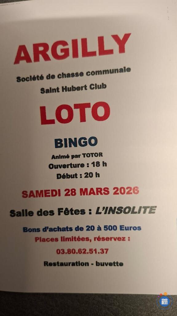 Image Super loto de la société de chasse (photo 1)