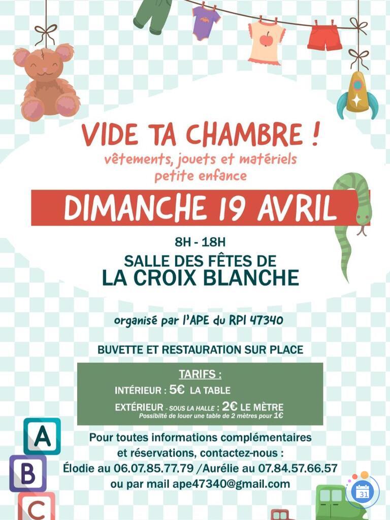 Image Vide ta chambre organisé par l'APE RPI 47340 (photo 1)