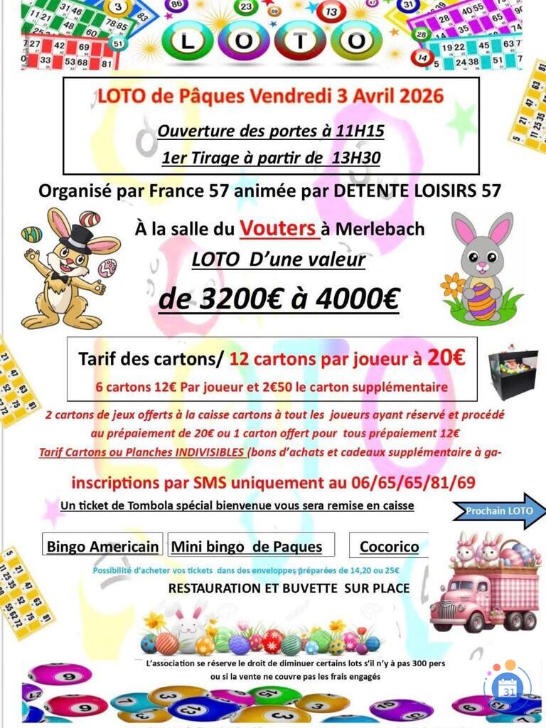 Image Super lotoquine de Pâques animé par Laurent de detenteloisir (photo 1)