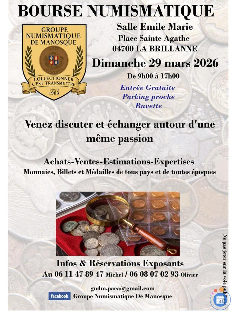 Image Bourse numismatique - Groupe Numismatique de Manosque (photo 1)