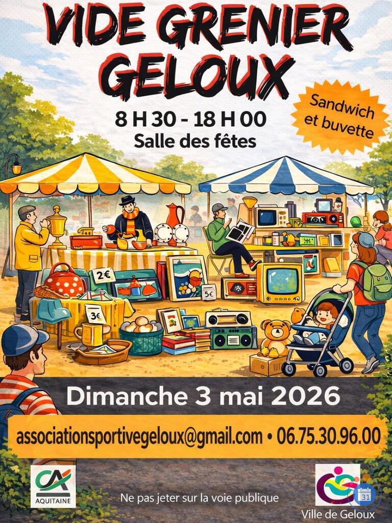 Image Vide grenier de l'Association Sportive de Geloux (photo 1)