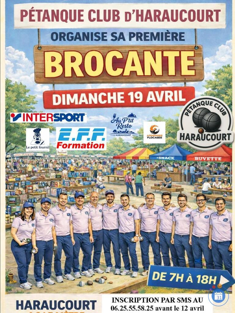 Image 1ère brocante du pétanque club d'Haraucourt (photo 1)