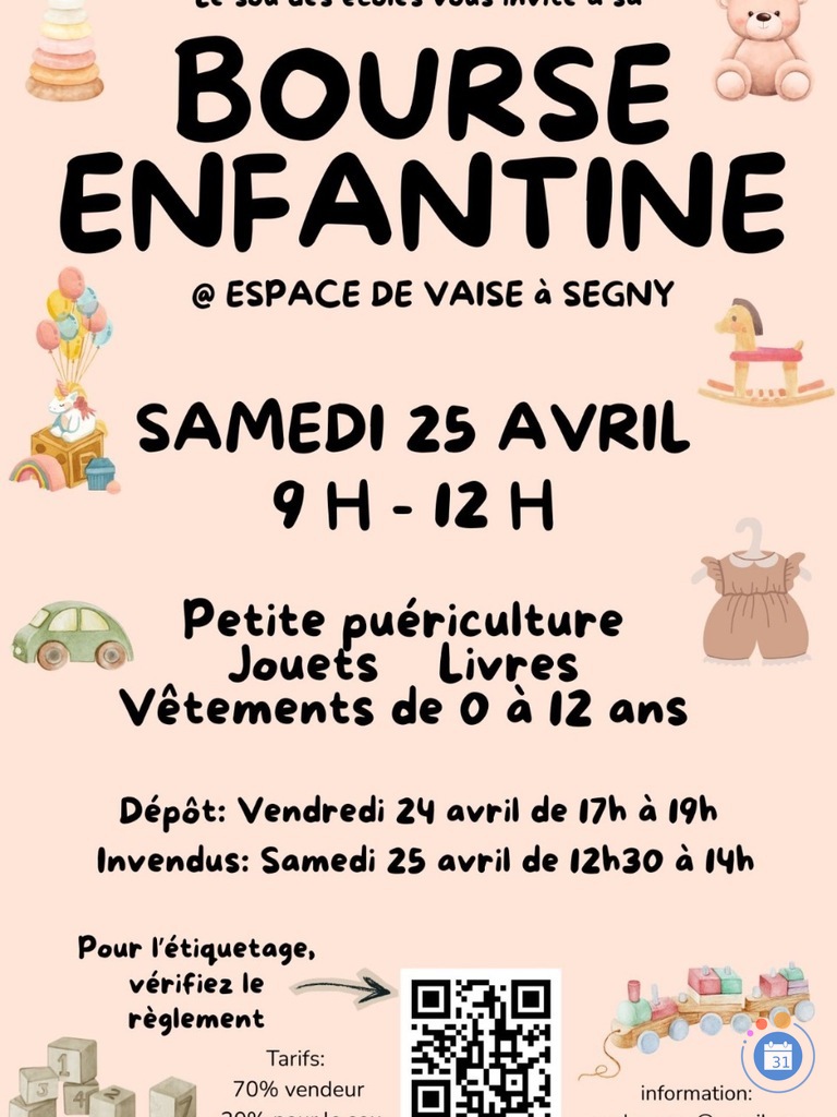 Image Bourse Enfantine_Sou des Ecoles Segny (photo 1)