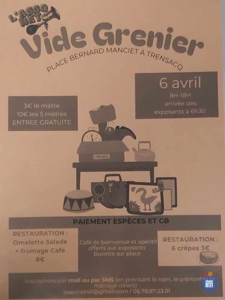 Image Vide grenier de trensacq (photo 1)