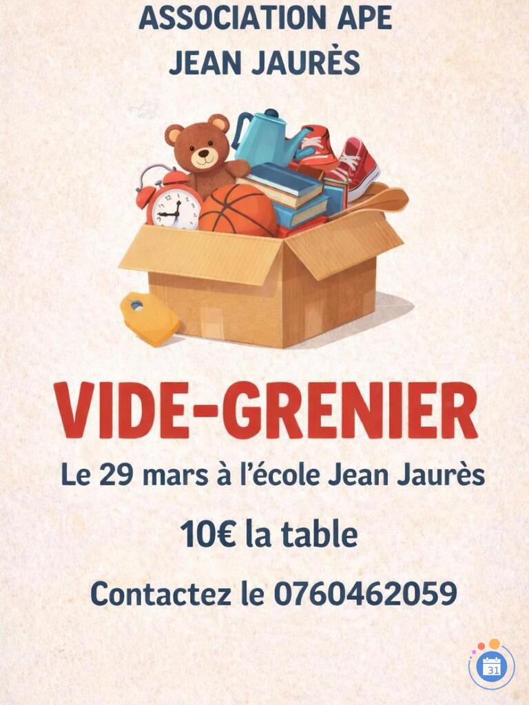Image Vide grenier ape ecole jean jaures 69800 (photo 1)
