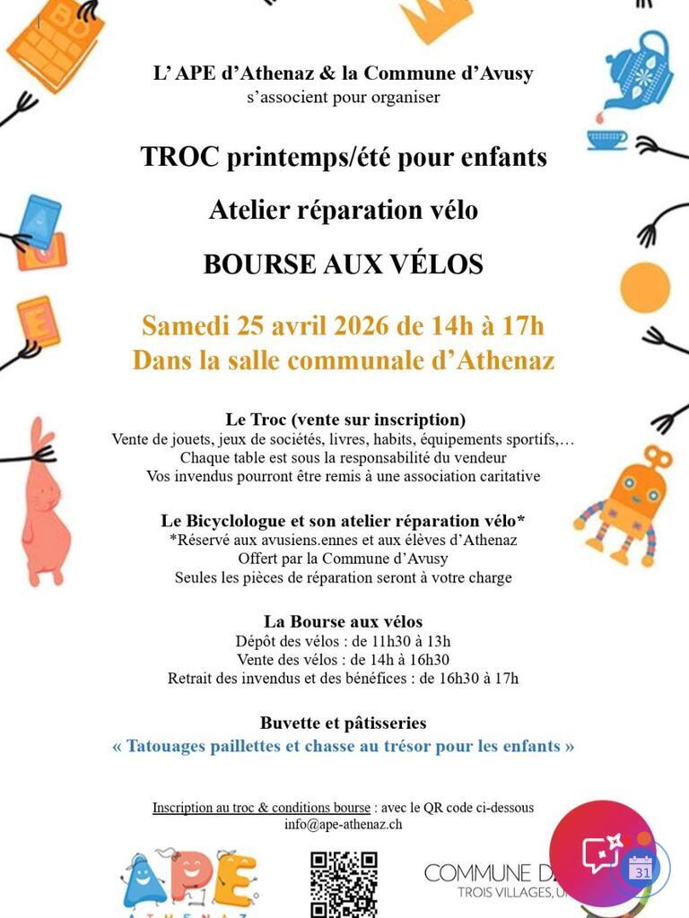 Image Troc printemps et été pour enfants et bourse aux vélos (photo 1)