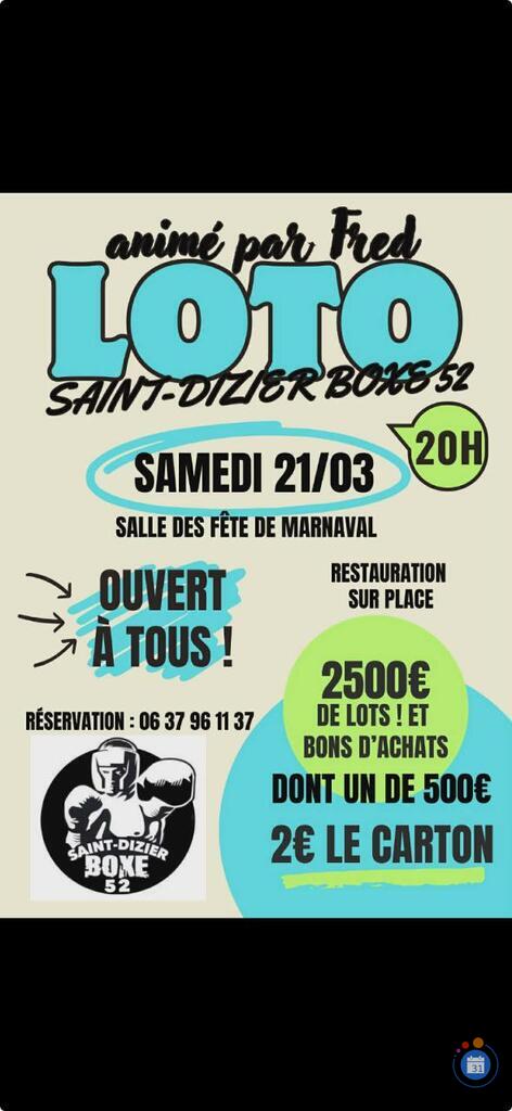 Image Loto de la boxe 52 salle des fetes de marnaval (photo 1)