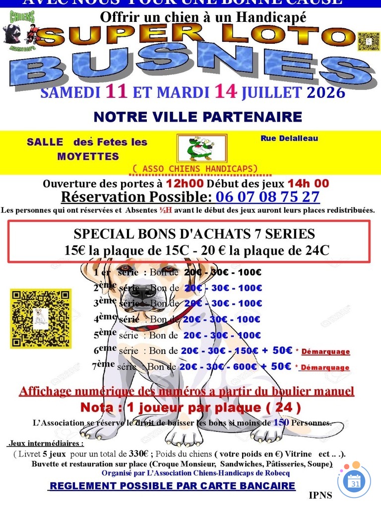 Image Loto ASSO chiens handicaps de ROBECQ (photo 1)