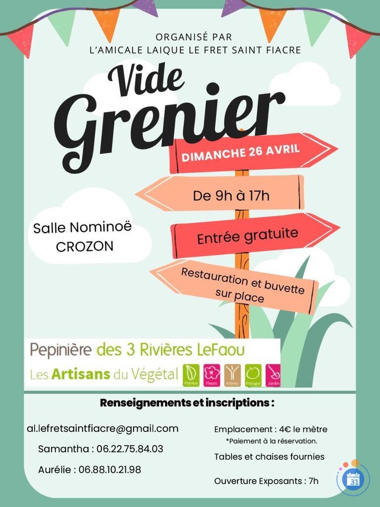Image Vide Grenier Amicale Laïque Le Fret St Fiacre - CROZON (photo 1)