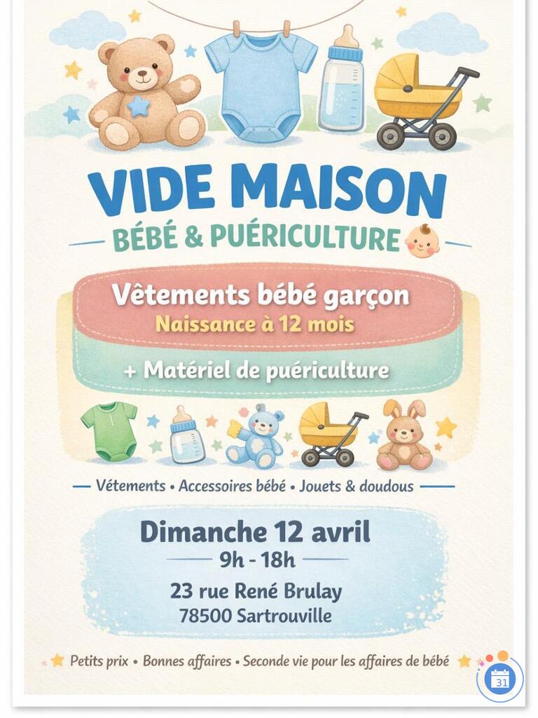 Image Vêtements garçon 0-12 mois et matériel puériculture (photo 1)