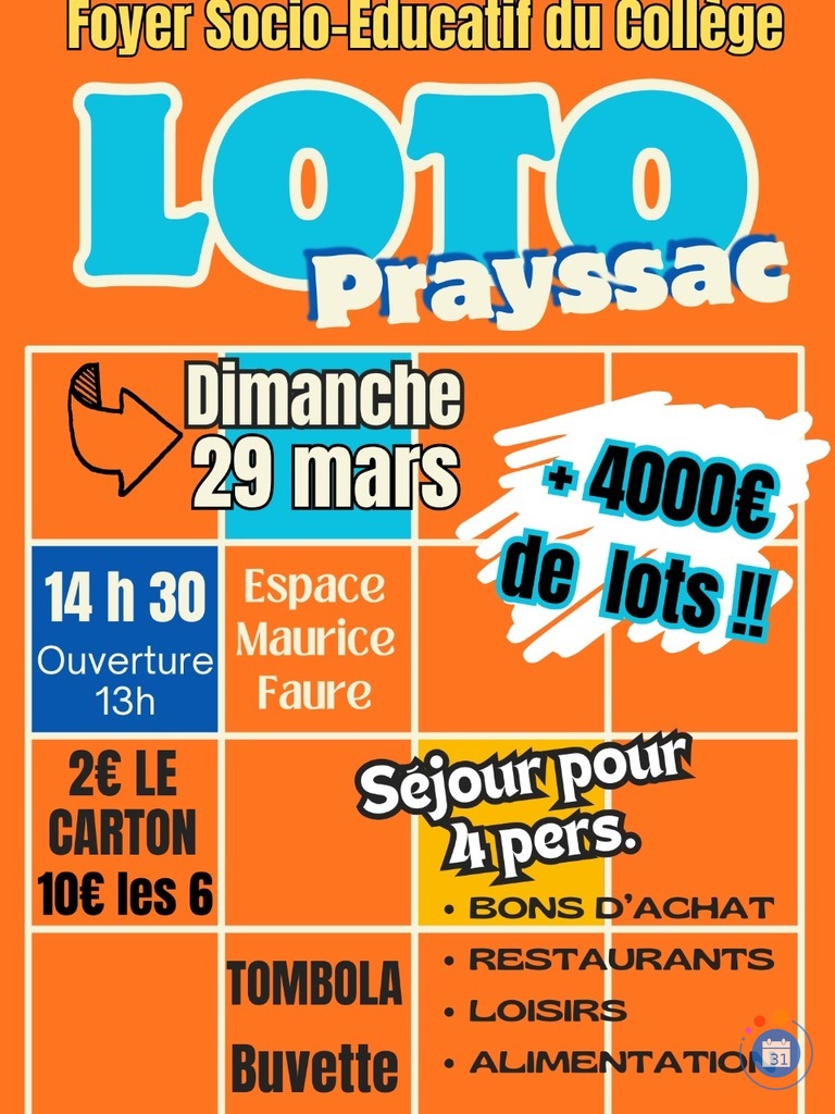 Image Loto EXCEPTIONNEL du FSE du collège d’Istrie (photo 1)