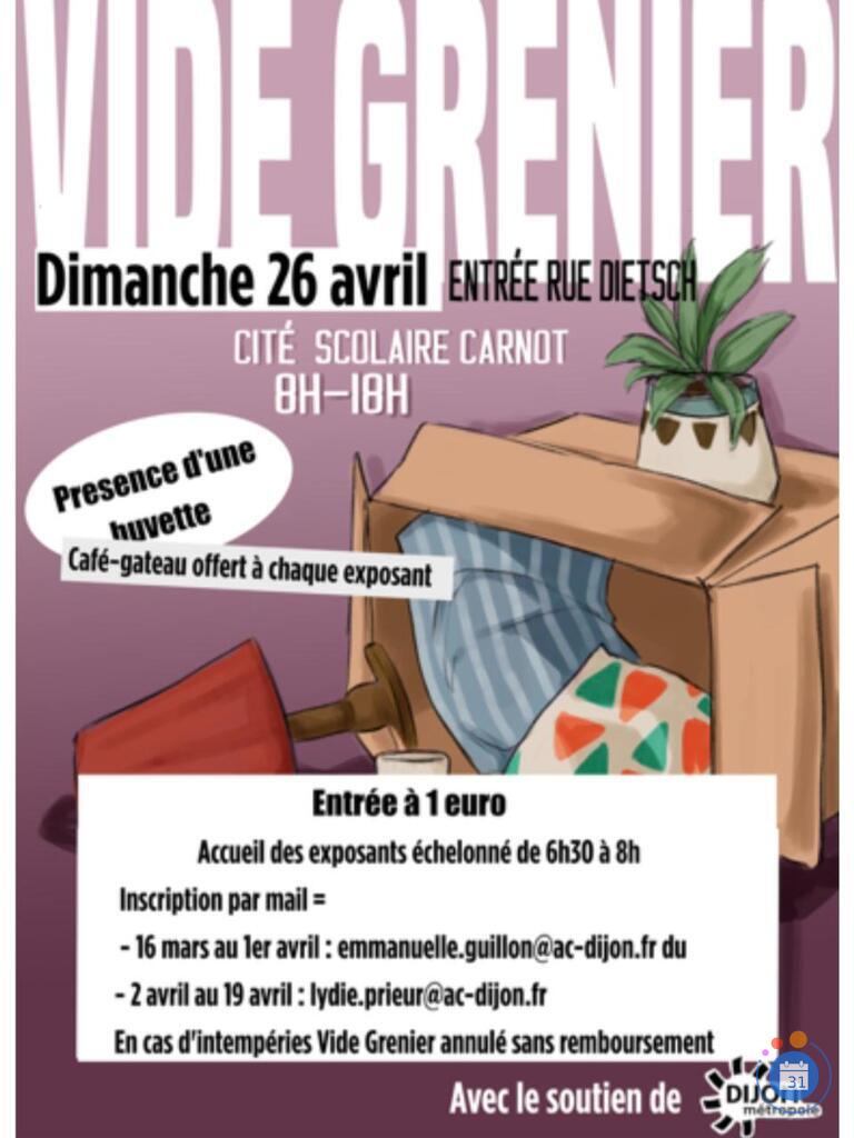 Image 1er vide grenier LYCEE CARNOT club AJ parrainé par la MDL (photo 1)