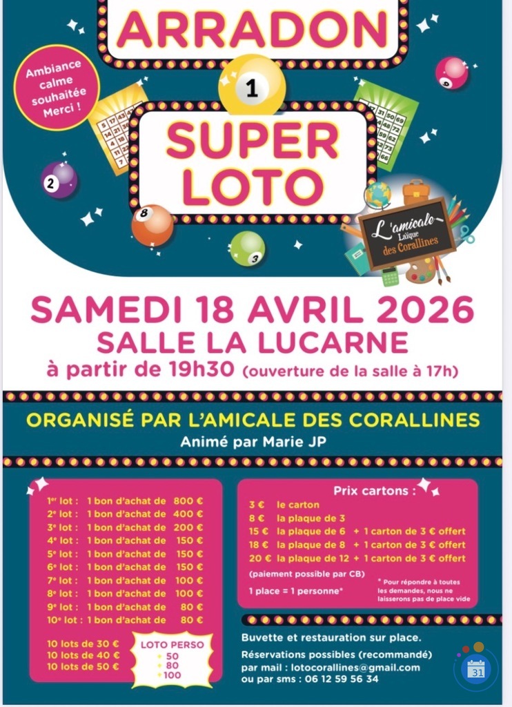 Image Super loto arradon (photo 1)