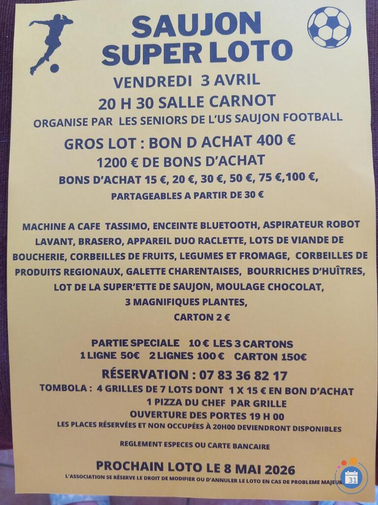 Image Super loto des seniors de l'us saujon football (photo 1)