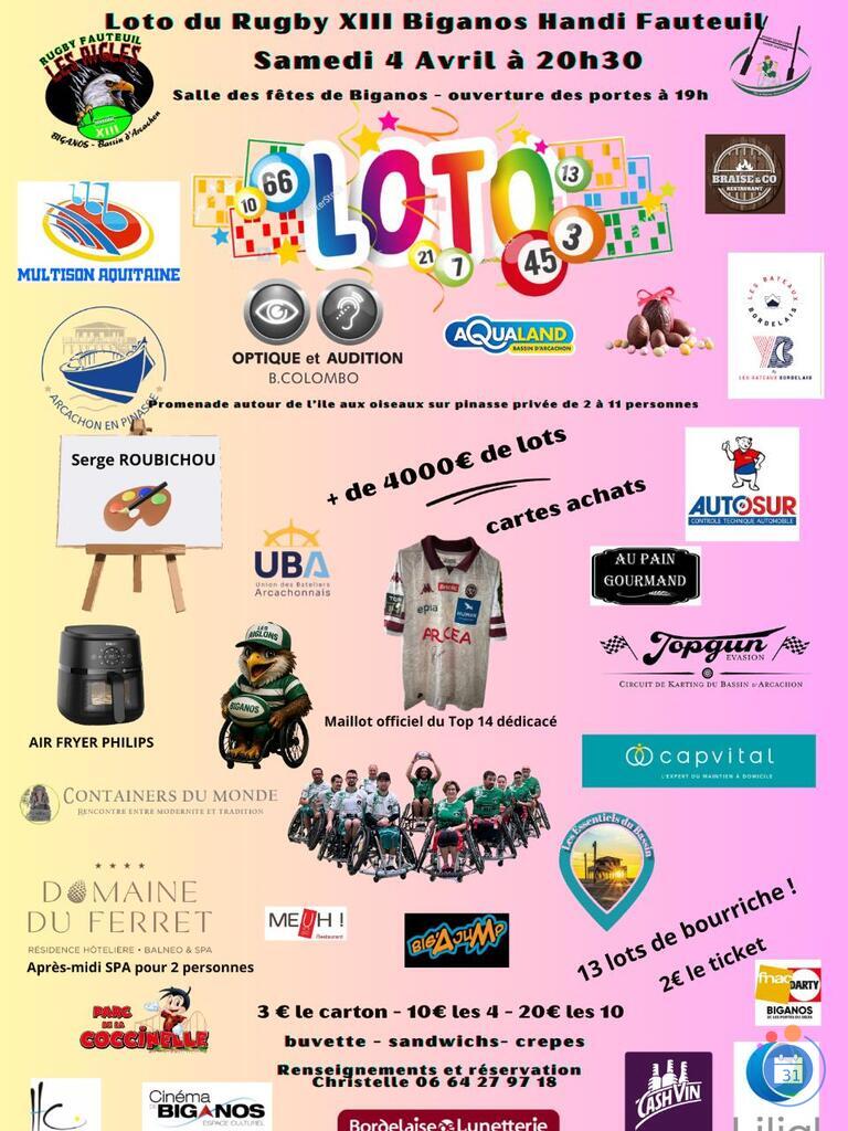 Image Loto du rugby xiii biganos handi fauteuil (photo 1)