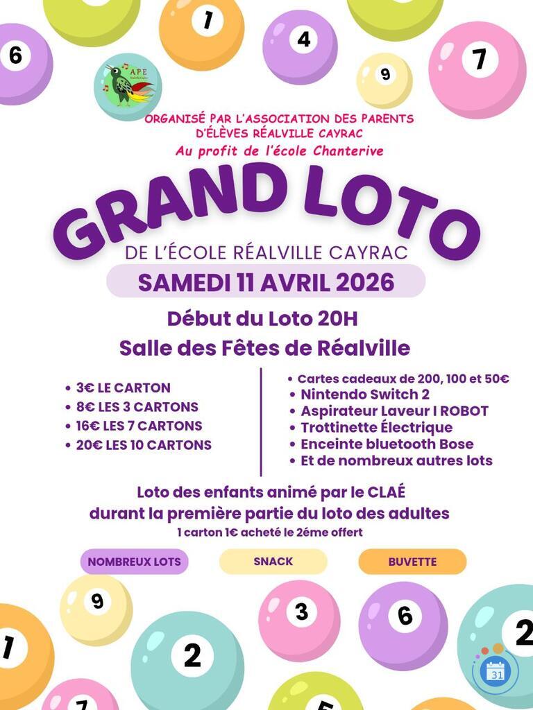 Image Loto de L école Chanterive Réalville Cayrac (photo 1)