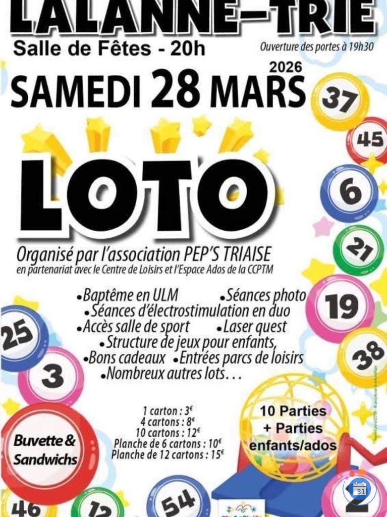 Image Loto organisé par l’ association pep’s triaise (photo 1)